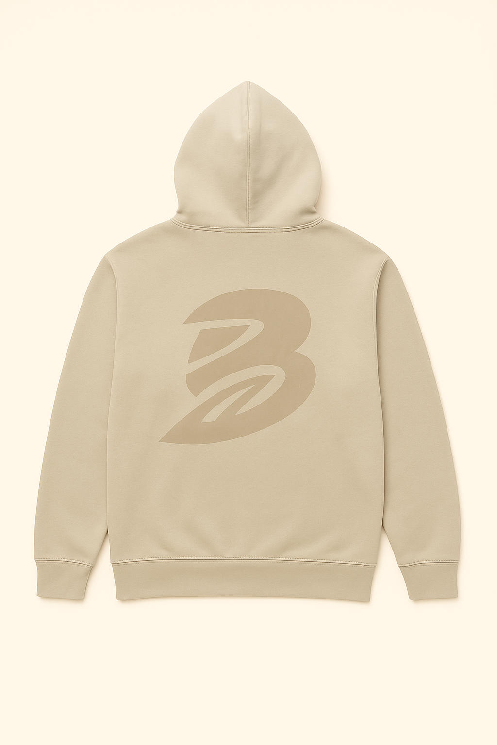 Brontailia Classic Hoodie Cream Edition – back view